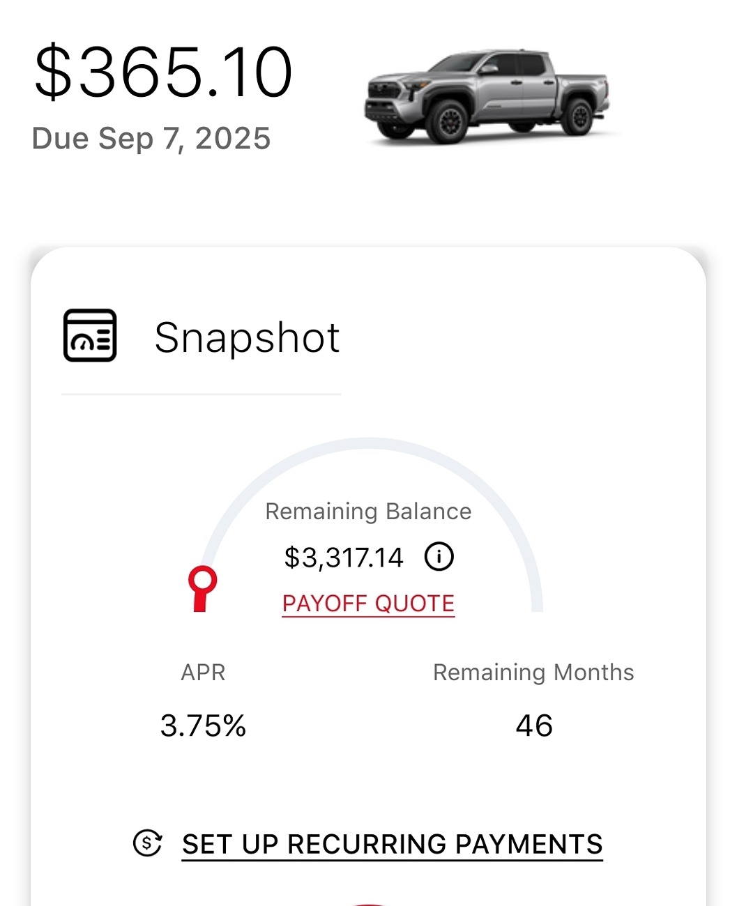 2024 Tacoma Monthly Payments! Screenshot_20250817_093637_Toyota FS