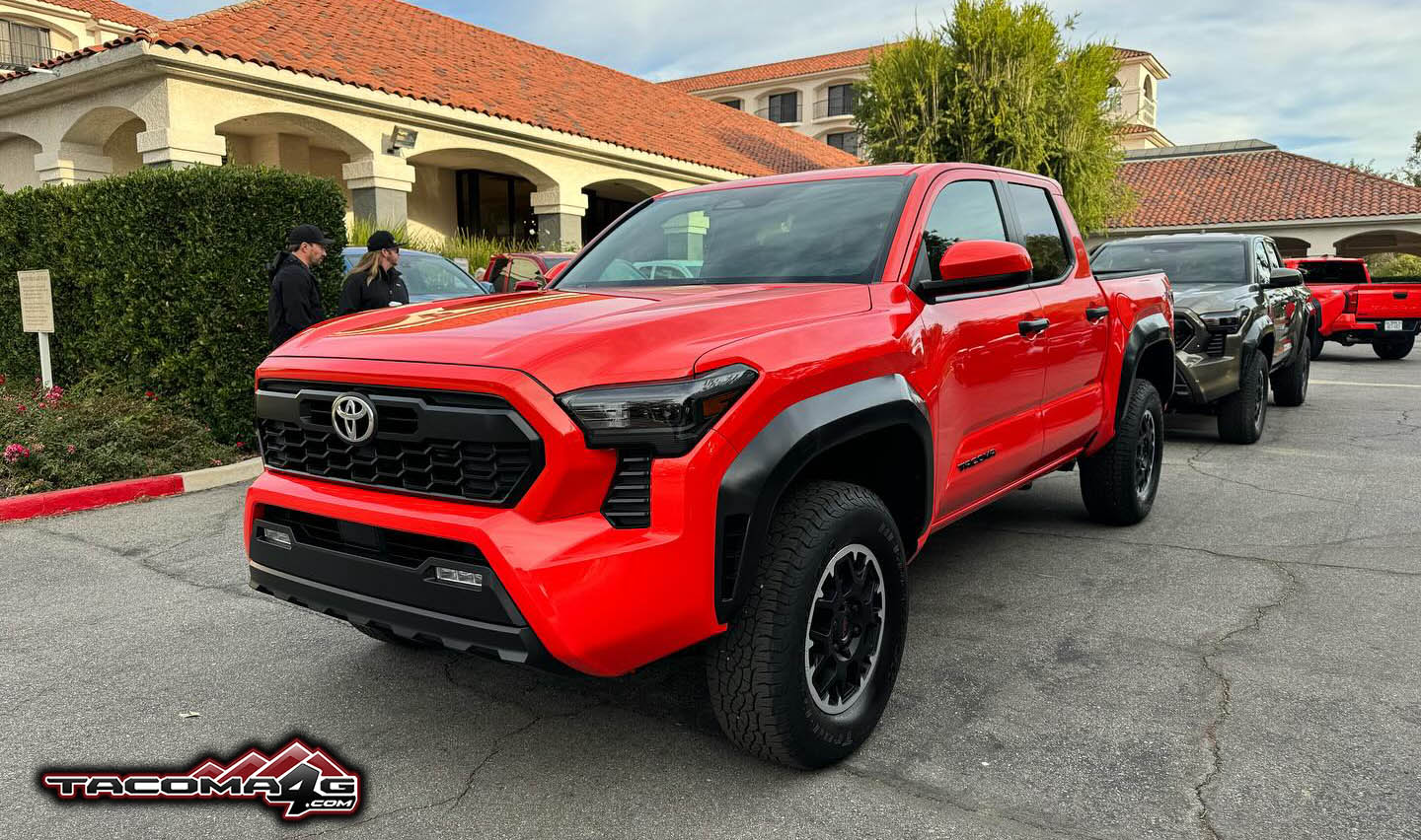 2024 Tacoma All 2024 Tacoma trims (SR, SR5, Limited, PreRunner, Limited, Trailhunter, TRD Sport/Offroad/Pro) in many colors @ media drive Solar Octane 2024 Tacoma TRD Offroad 