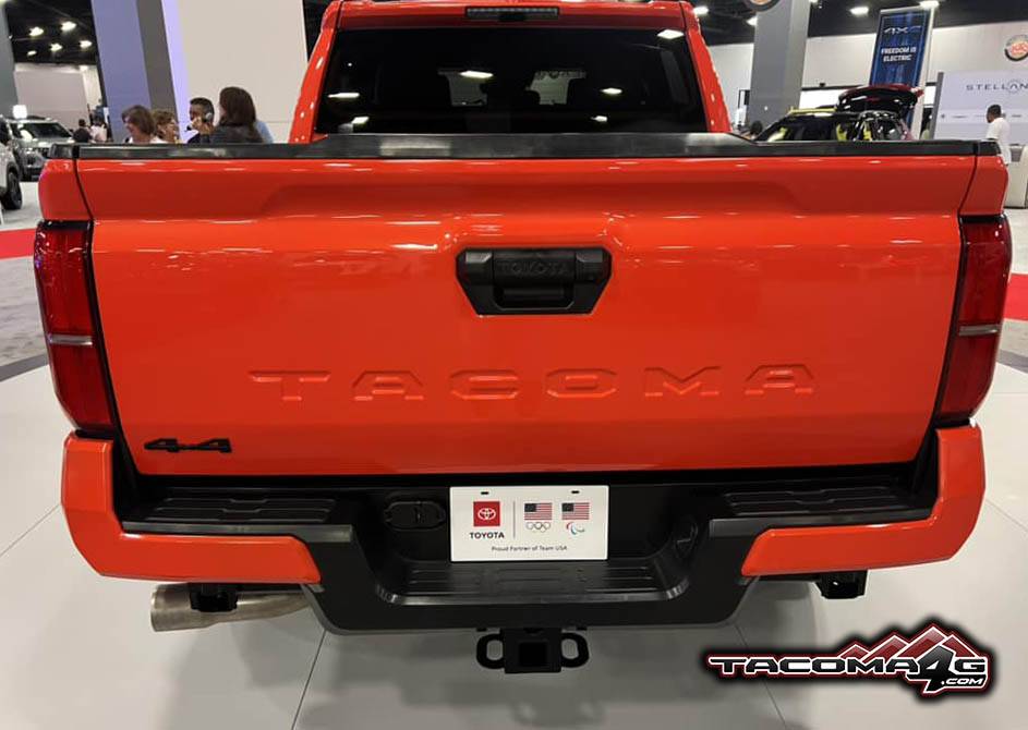 2024 Tacoma 📸 2024 Tacoma TRD Off-Road's first car show (exterior, interior, cloth seats pics from Miami Autoshow 2023) Solar Octane 2024 Toyota Tacoma TRD Off-Road Miami Auto Show 2
