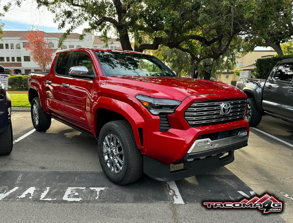 2024 Tacoma All 2024 Tacoma trims (SR, SR5, Limited, PreRunner, Limited, Trailhunter, TRD Sport/Offroad/Pro) in many colors @ media drive Supersonic Red 2024 Tacoma Limited