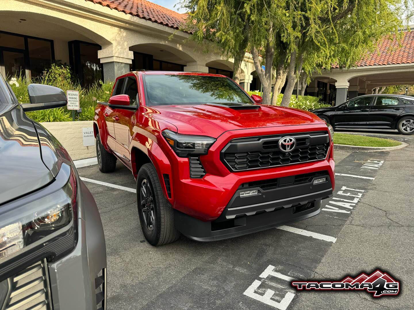 2024 Tacoma All 2024 Tacoma trims (SR, SR5, Limited, PreRunner, Limited, Trailhunter, TRD Sport/Offroad/Pro) in many colors @ media drive Supersonic Red 2024 Tacoma TRD Sport