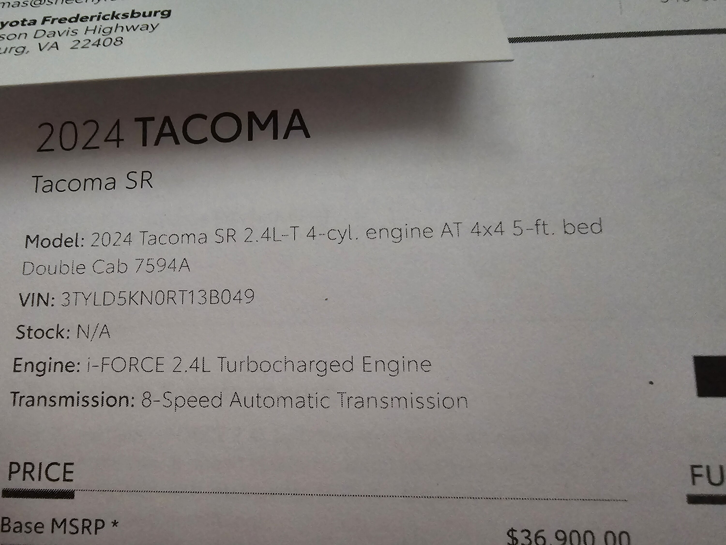 2024 Tacoma List: 2024 Tacoma Dealer Allocations (Nationwide) w/ Options, Pricing, ADM Markups & Availability Taco Info