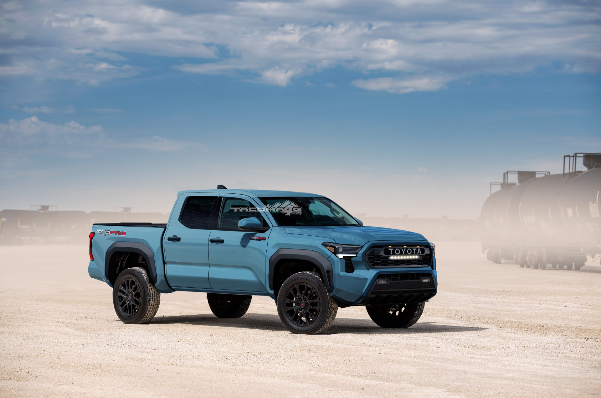2024 Tacoma Our 2024 Toyota Tacoma TRD PRO Preview Renderings! Tacoma-2023-front-Blue