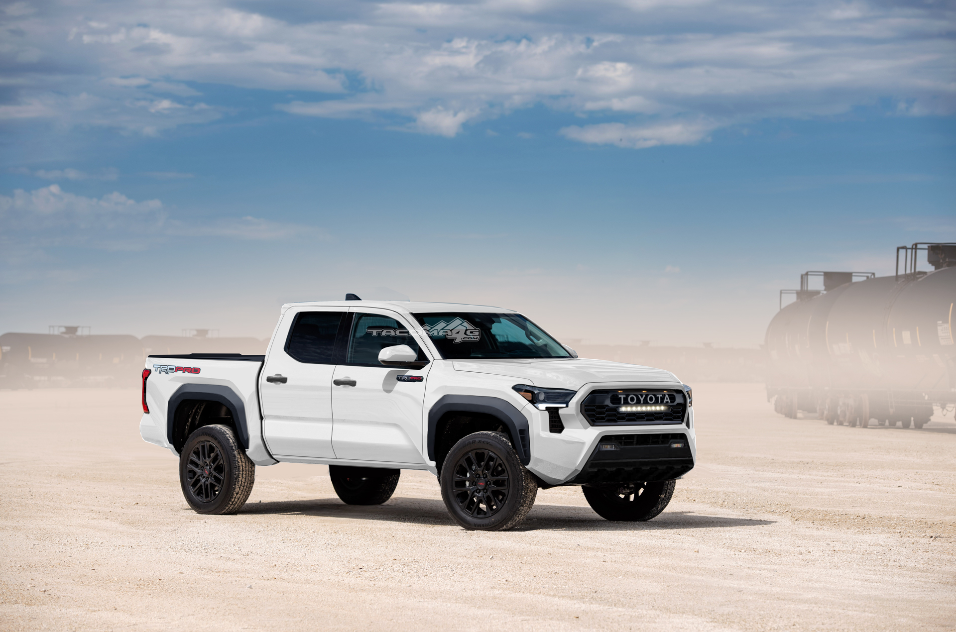 2024 Tacoma Our 2024 Toyota Tacoma TRD PRO Preview Renderings! Tacoma-2023-front-White