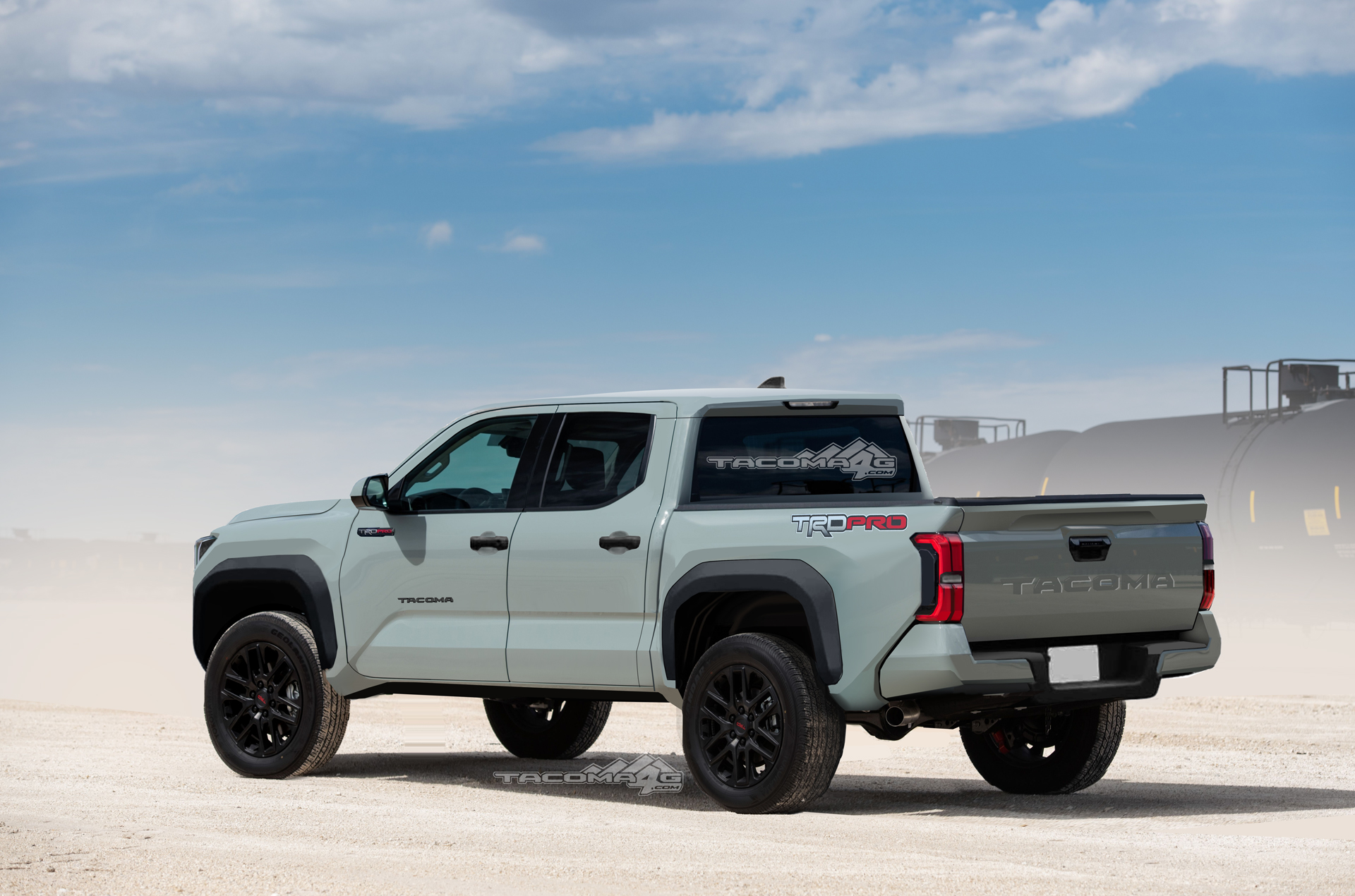 2024 Tacoma Our 2024 Toyota Tacoma TRD PRO Preview Renderings! Tacoma-2023-rear-grey