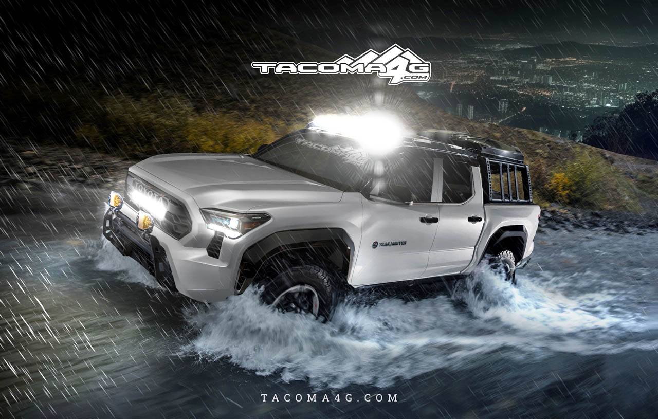 2024 Tacoma Our 2024 Tacoma Trailhunter CGI Previews! 🤩 Tacoma-Trailhunter-Rigged-White