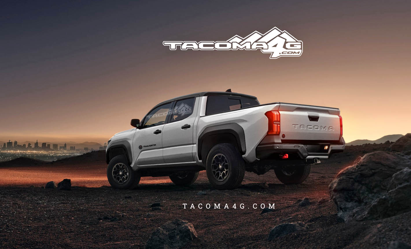 2024 Tacoma Our 2024 Tacoma Trailhunter CGI Previews! 🤩 Tacoma-Trailhunter-White-Rear