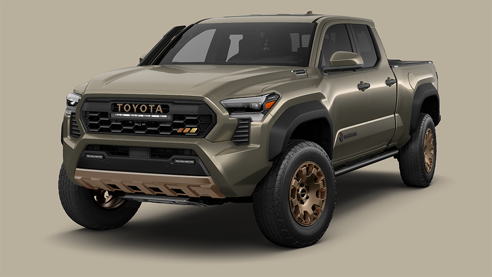 2024 Tacoma Bronze Oxide Trailhunter + Ice Cap White TRD Pro 2024 Tacomas @ Toyota National Dealer Meeting TH-w-painted-plates