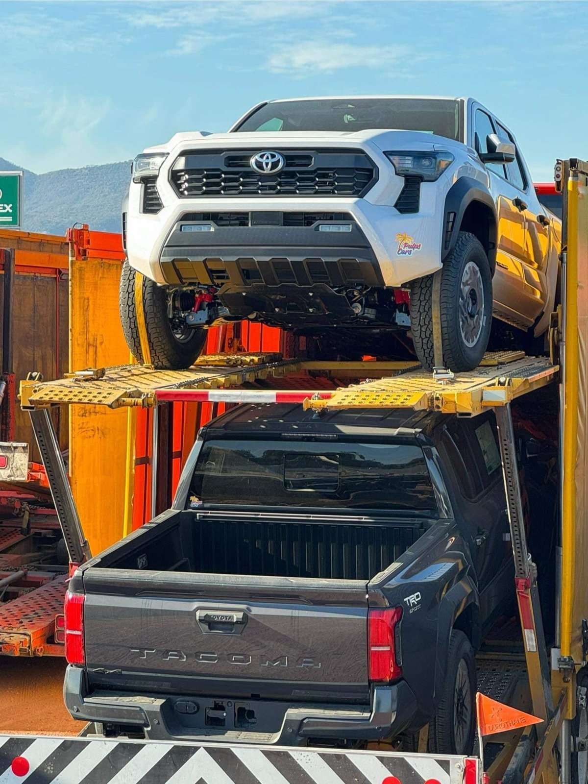 2024 Tacoma 2024 Tacoma Off-Road & Sport trims spotted up close on transport trucks Underground 2024 Tacoma TRD Off-Road 3