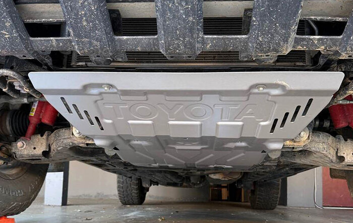 Land Cruiser skids installed on 2024+ Tacoma 4th Gen