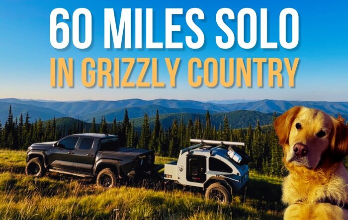 Camping on mountaintop in grizzly country - solo overlanding w/ dog companion