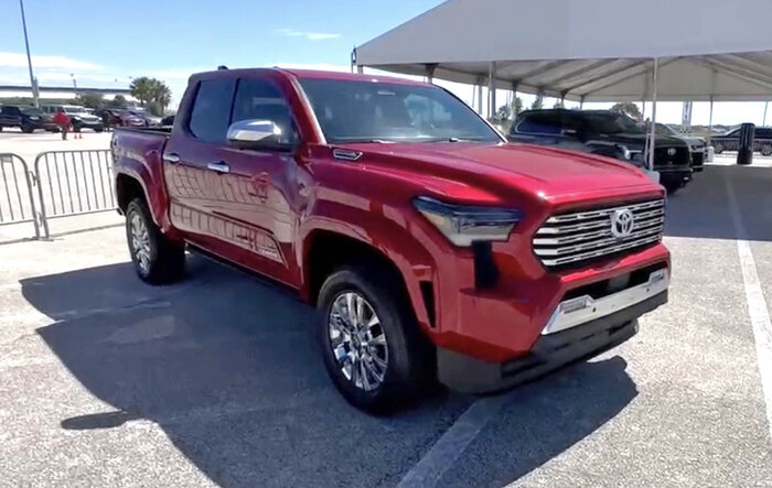 2024 Tacoma LIMITED I-FORCE MAX (Supersonic Red) Video + Power Tailgate Demo