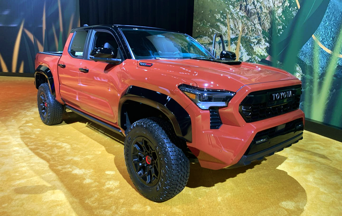 2024 Tacoma TRD Pro (Terra & Wind Chill Pearl White Colors) on display