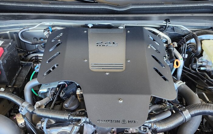 Victory 4x4 engine cover installed. Cleans up engine bay nicely.