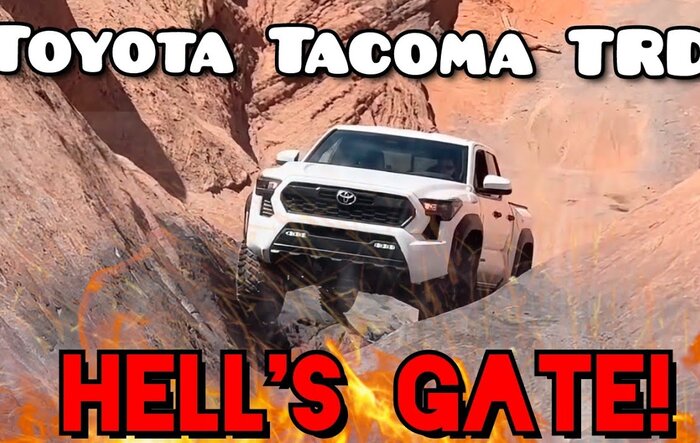 '24 Tacoma doing Hells Gate in Moab