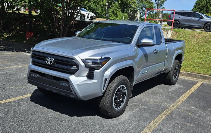 Xtracab 2024 Tacoma SR5 in Celestial Silver Metallic w/ better photos, different wheels, and a basic review