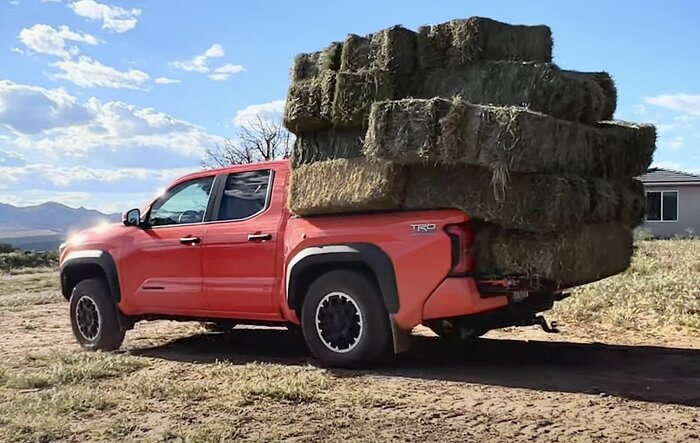 Payload testing: 2024 Tacoma TRD Off-Road @ 1000 lbs over weight (hauling 25 hay bales)