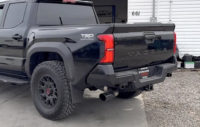 Resonator Delete from exhaust of nonhybrid 2024 Tacoma i-Force 4 cylinder (video sound clip)