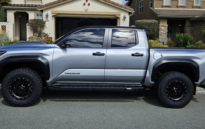 2024 TRD Sport Silver with TRD Pro style Satin Black Wrap on Roof, Pillars, Mirror, Fender Flares