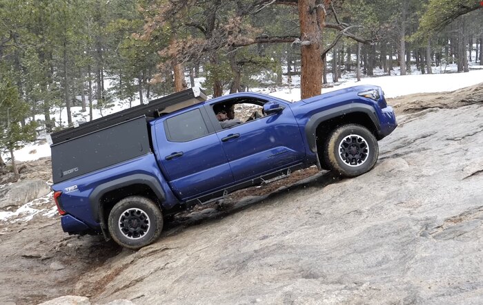 Video: TFL crawls their 2024 Tacoma up same rock that broke front diff