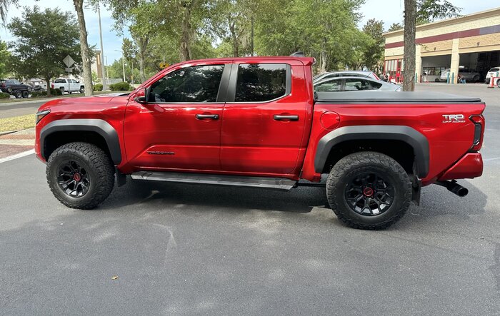 Aftermarket TRD Pro style wheels + KO2 285/70/17 tires on my 2024 Tacoma